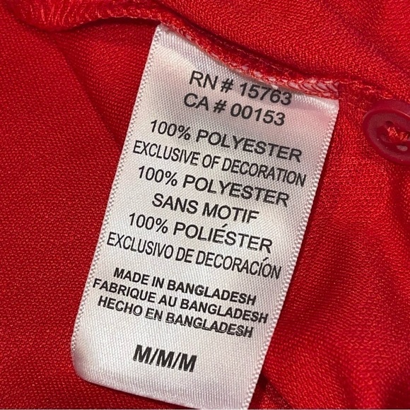 Champion Men’s Size Medium Ohio State Buckeyes Red OSU Logo Polo Shirt NWT - Picture 2 of 10